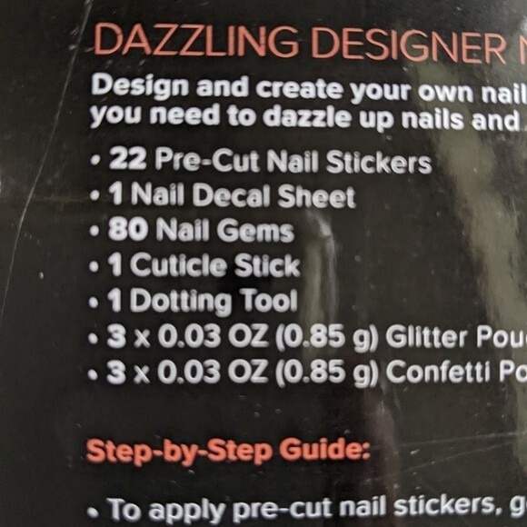 Pop-arazzi Dazzling Nail Art & Essentials Kit  **NEW** Gems, Stickers, Oil - Picture 5 of 8